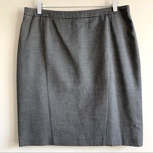 Akris Punto Textured Pinstripe Jacquard Skirt Gray